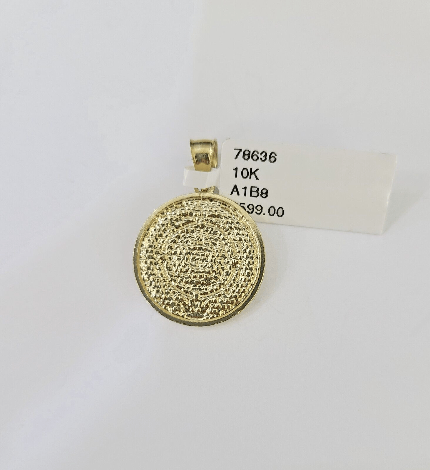 10k Gold Mayan Calendar Pendant Rope Chain 3mm 26'' Necklace Set Real Yellow - Reva Jeweler