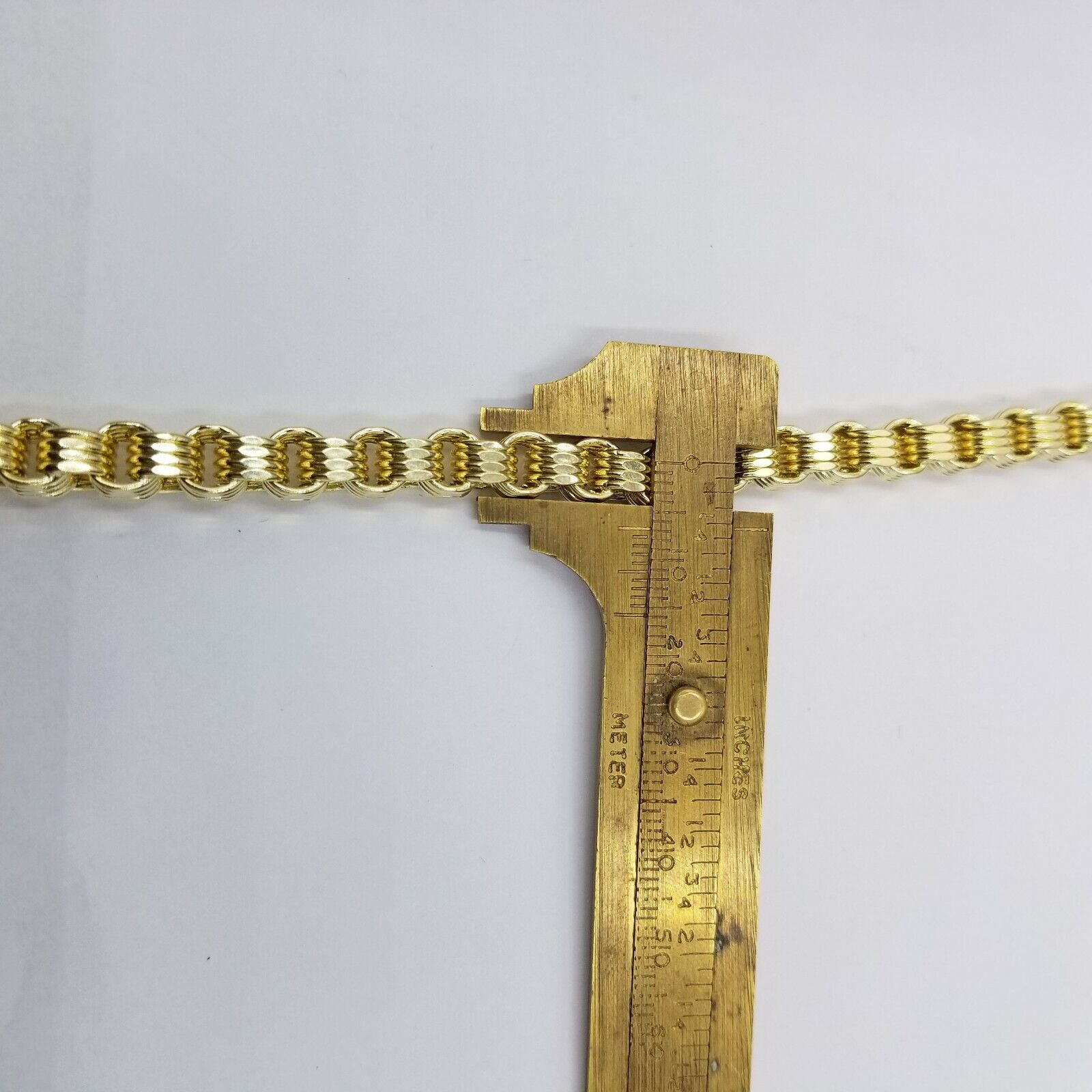 10k Gold Mens Byzantine Box Necklace 8mm 26" AND Cross - Reva Jeweler