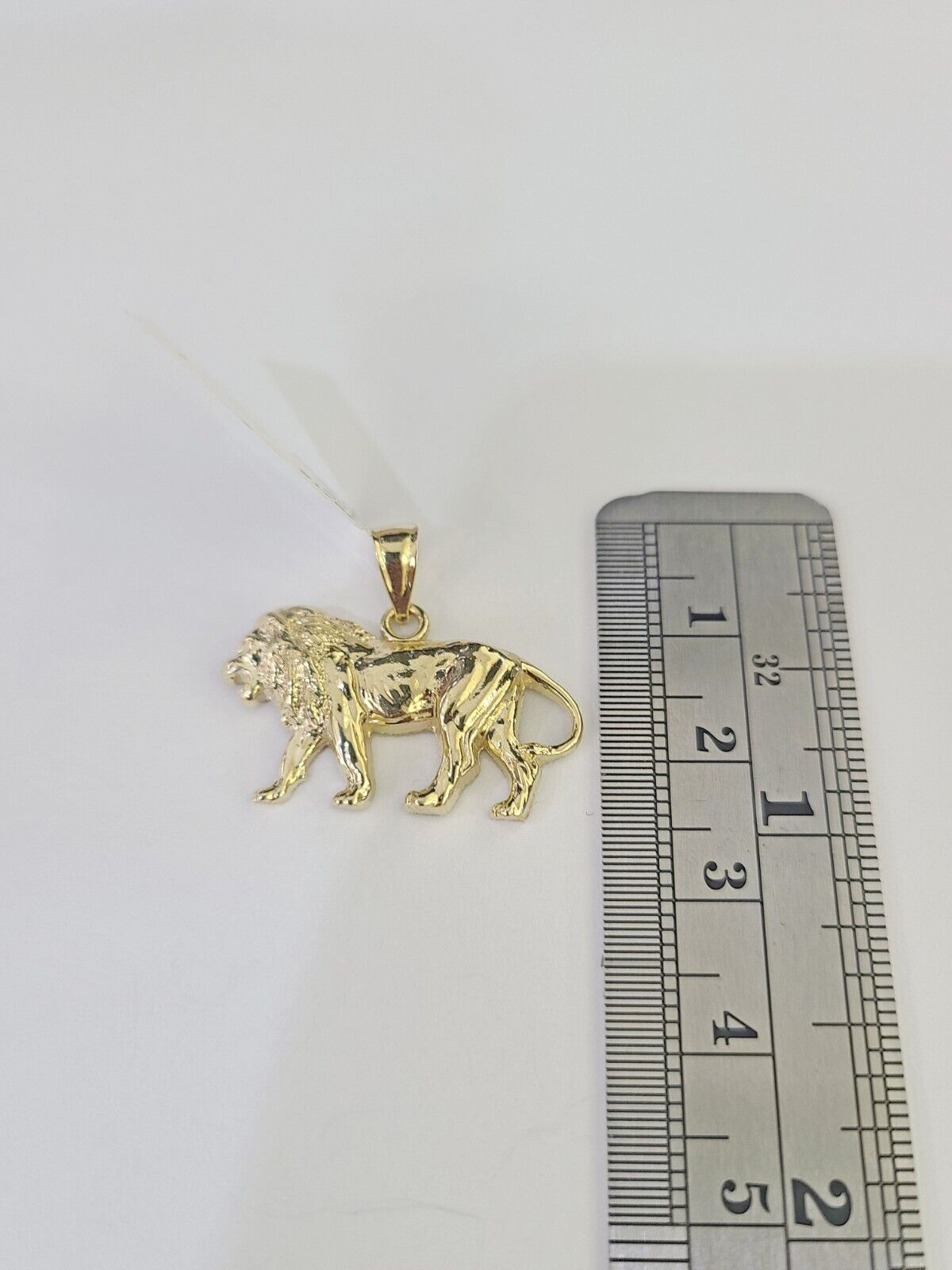 10K Gold Miami Cuban Chain Lion Charm Length 18" - 26" 2.5mm REAL Yellow - GoldenlinQ