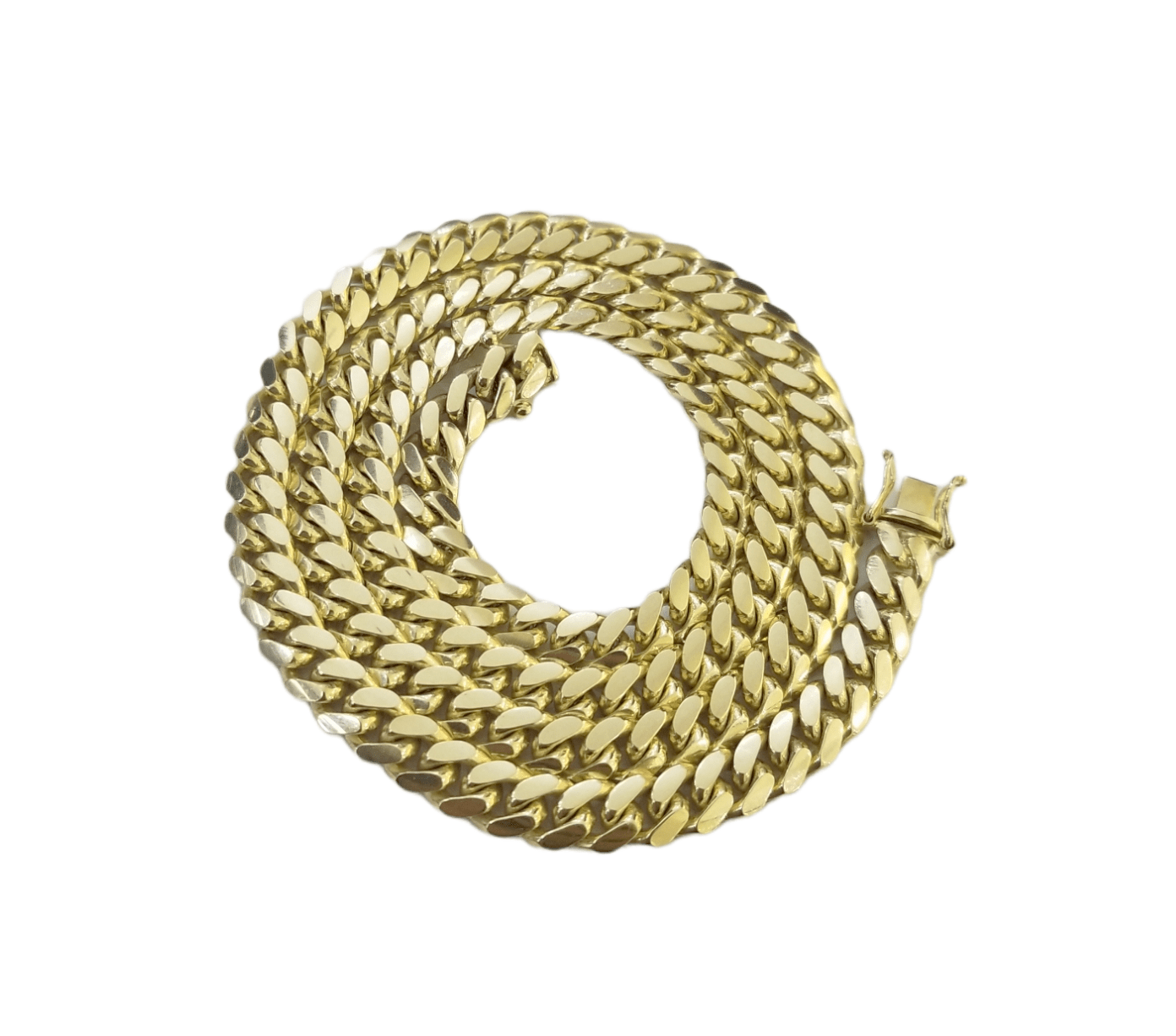 10K Gold Miami Cuban Link Chain SOLID Real 24 Inch 7mm On Sale Free Shipping - Reva Jeweler
