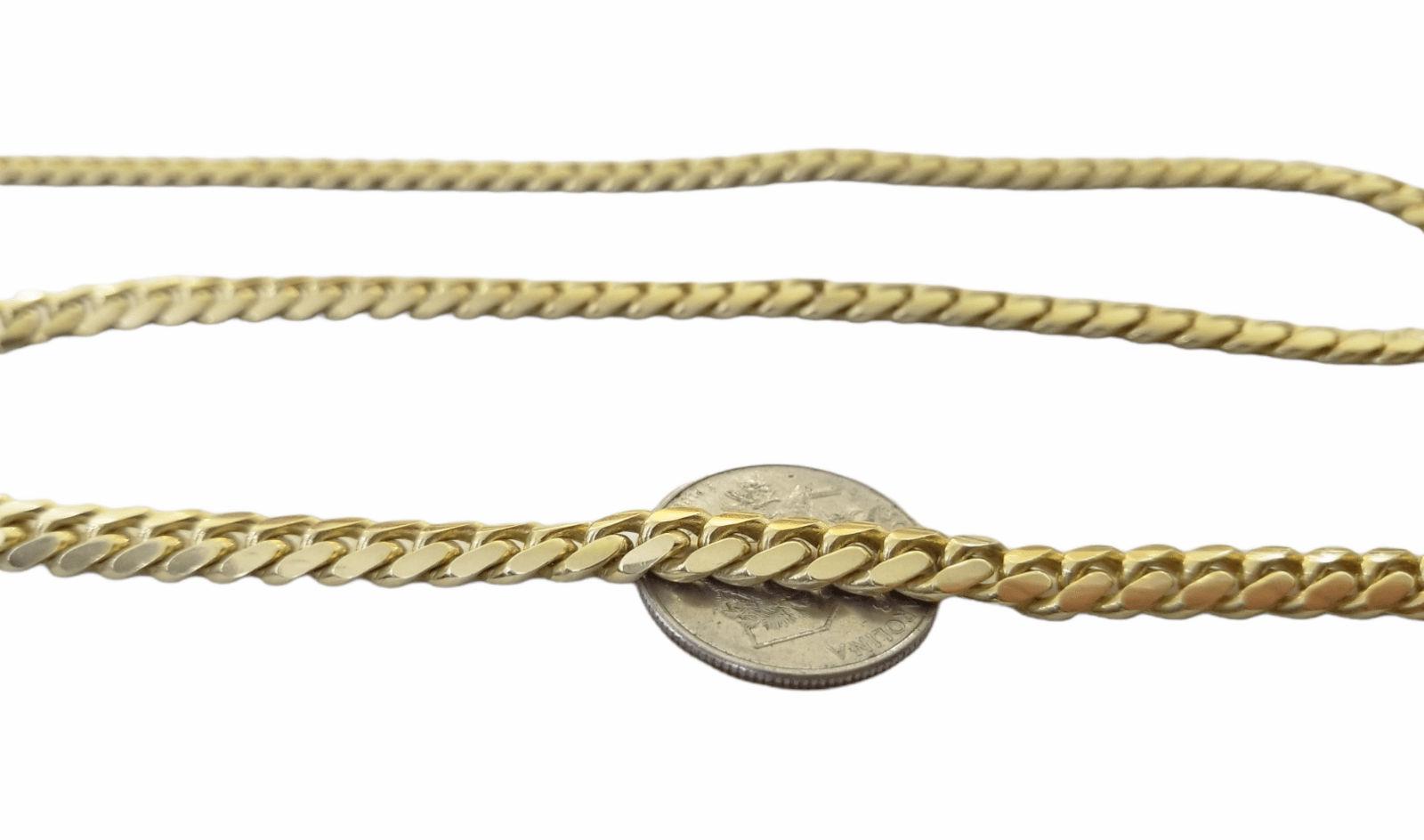 10K Gold Miami Cuban Link Chain SOLID Real 24 Inch 7mm On Sale Free Shipping - Reva Jeweler