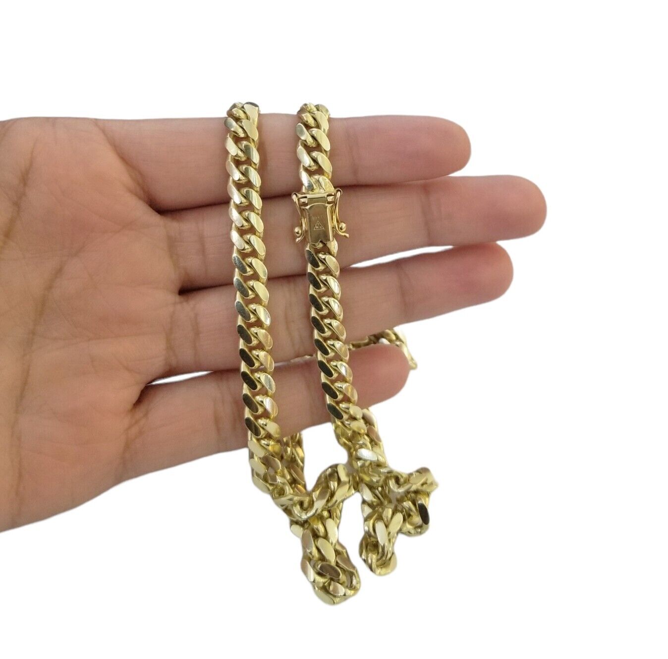 10K Gold Miami Cuban Link Chain SOLID Real 24 Inch 7mm On Sale Free Shipping - Reva Jeweler