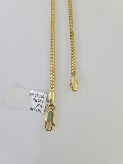 10K Gold Palm Chain Solid 2mm 18" 20" 22" 24" 26" Yellow Gold Real Men Women - GoldenlinQ