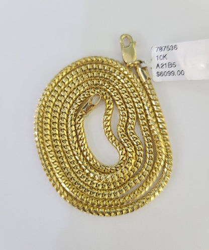 10K Gold Palm Chain Solid 2mm 18" 20" 22" 24" 26" Yellow Gold Real Men Women - GoldenlinQ