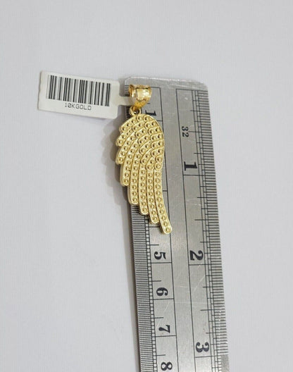 10k Gold Rope Chain Angel Wing Charm Pendant Set 18 - 28'' Inch 3mm Necklace REAL - Reva Jeweler