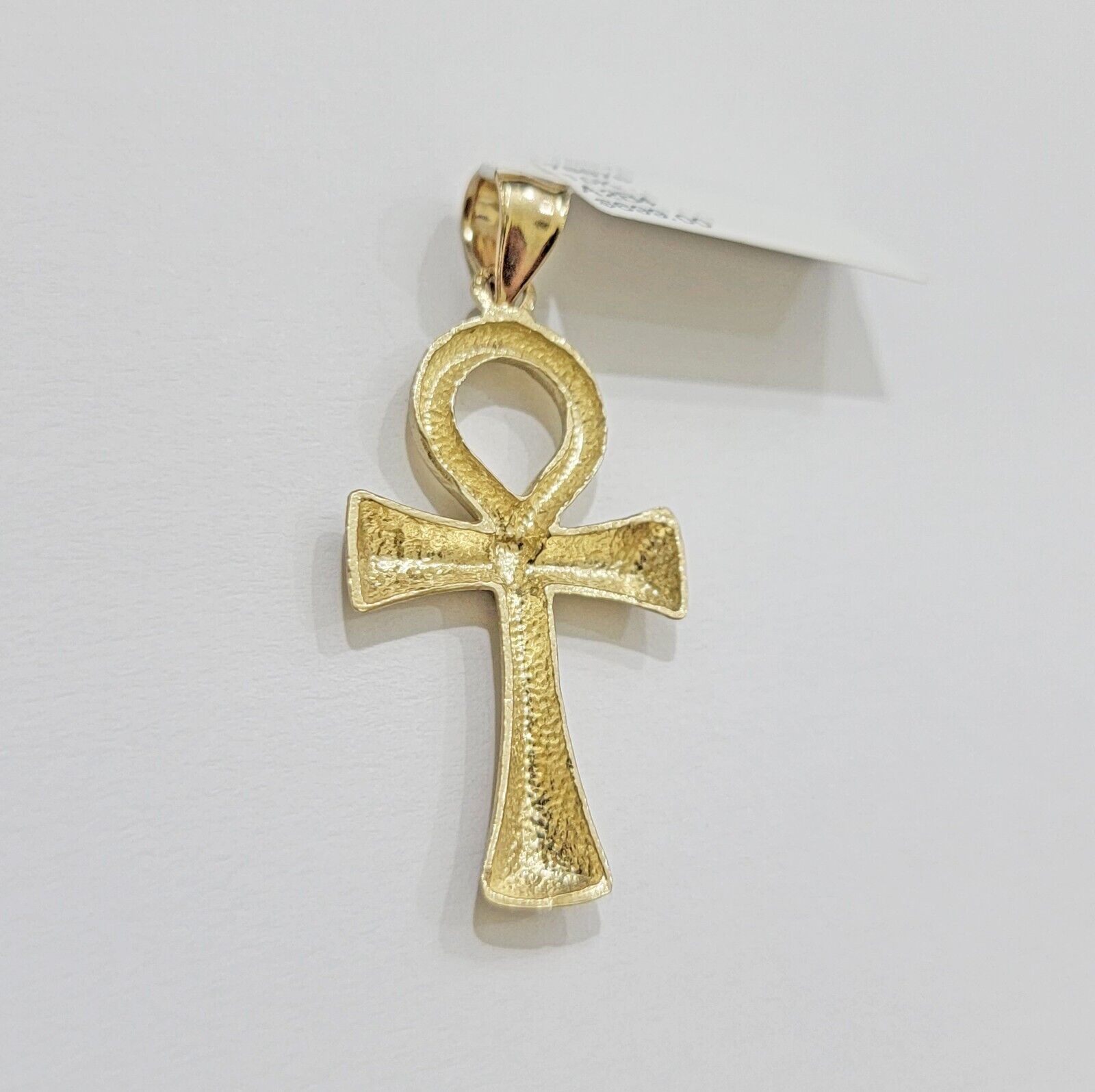 10k Gold Rope Chain Ankh Cross Charm Pendant Set 18" - 28" inch 3mm Necklace, REAL - Reva Jeweler
