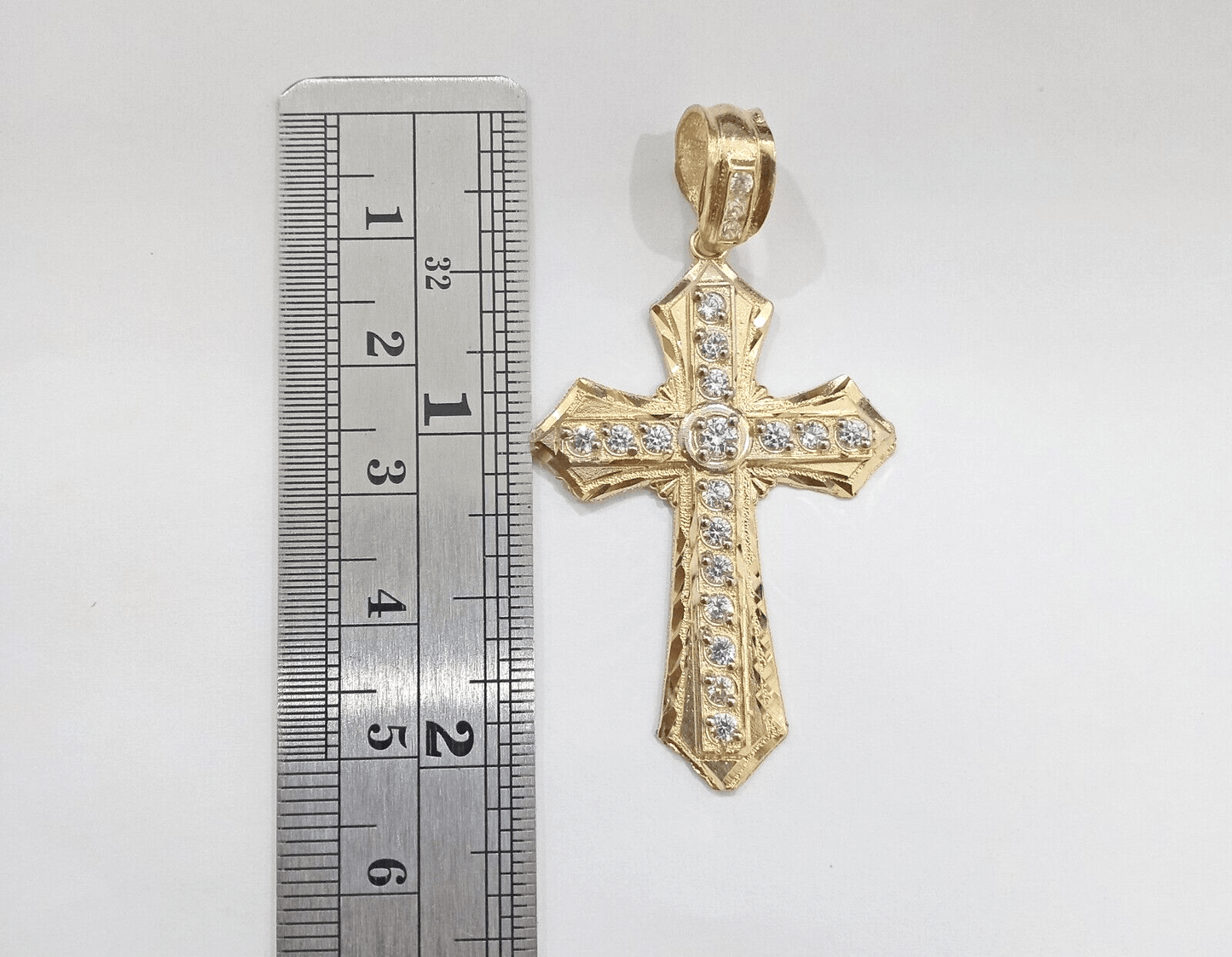 10k Gold Rope Chain Cross Charm Pendant Set Necklace 22" inch 5mm, REAL 10kt Men - Reva Jeweler