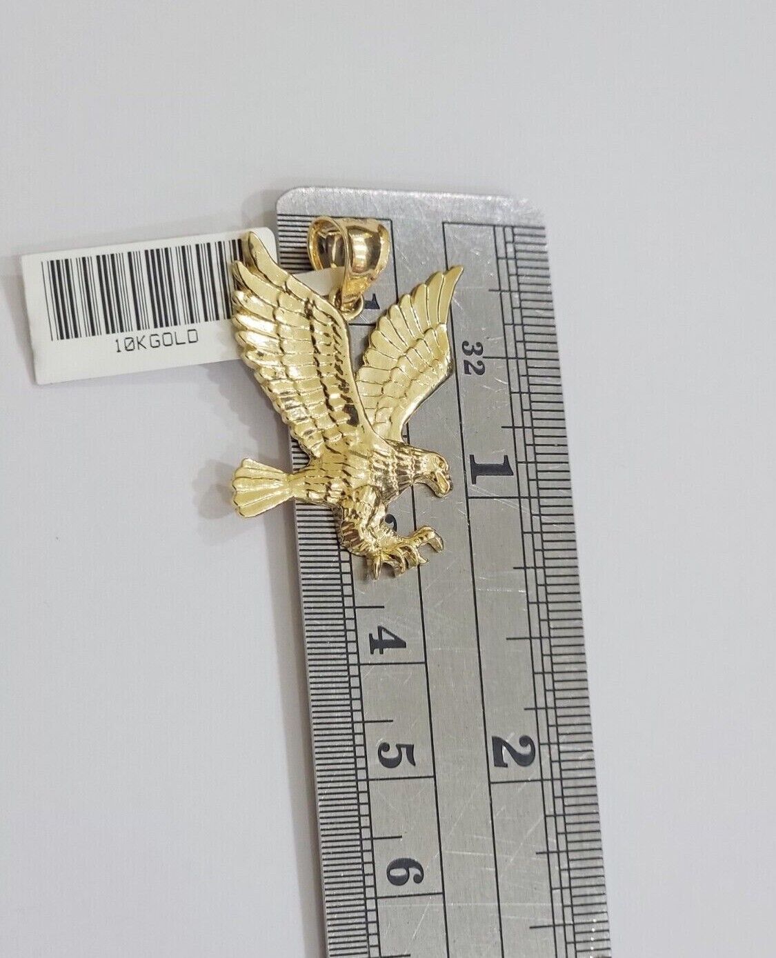 10k Gold Rope Chain Eagle Charm Pendant Set 22'' Inches 3mm Necklace REAL SALE - Reva Jeweler
