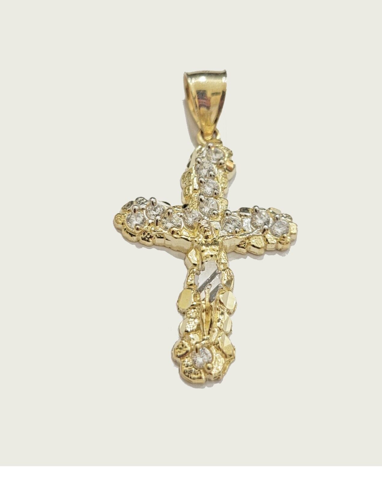 10k Gold Rope Chain Jesus Cross Charm Pendant Set 18 - 28" inch 3mm Necklace, REAL - Reva Jeweler