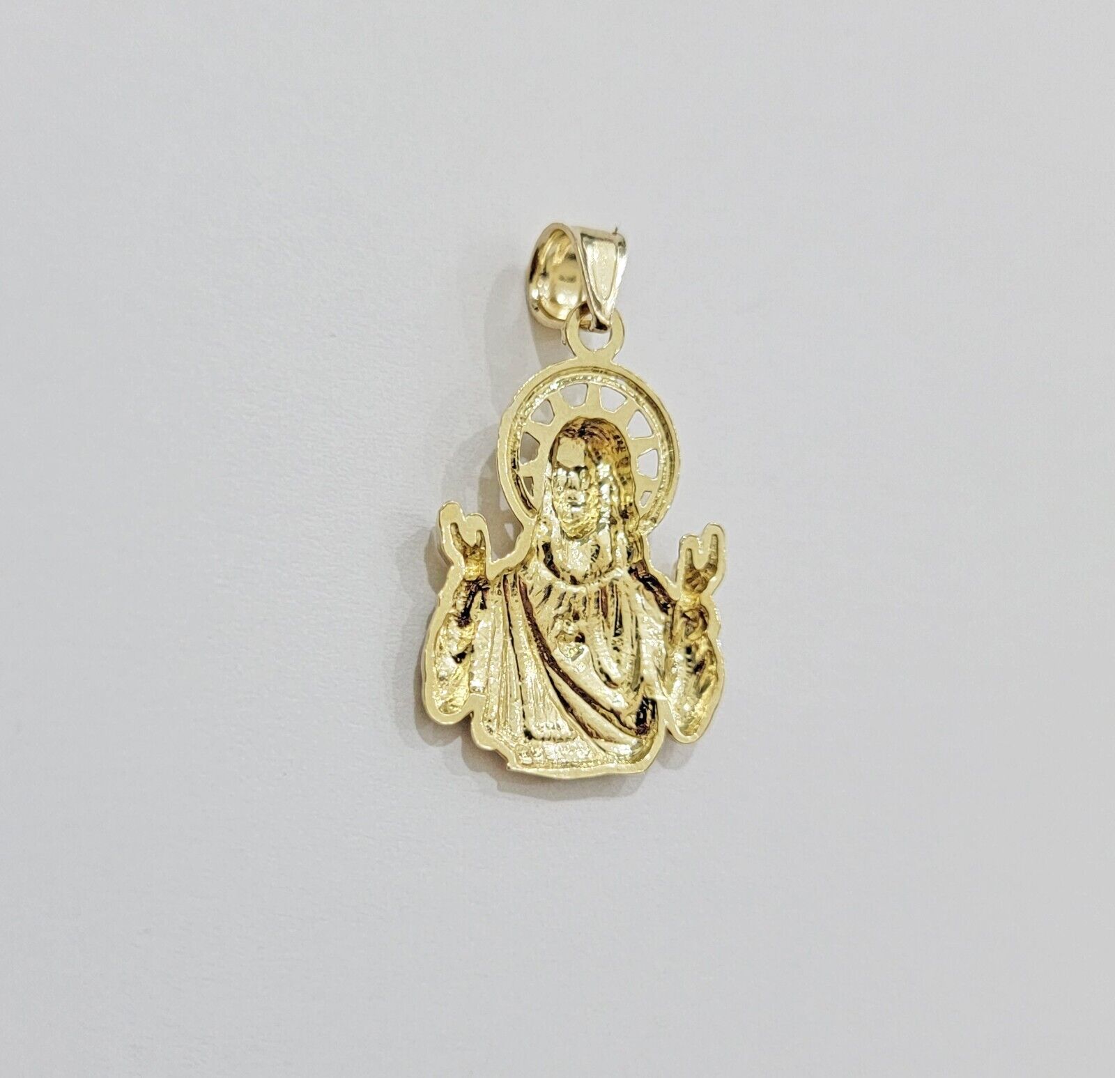 10k Gold Rope Chain Jesus Head pendant Set 3mm 24 Inch Necklace & Charm REAL 10k - Reva Jeweler