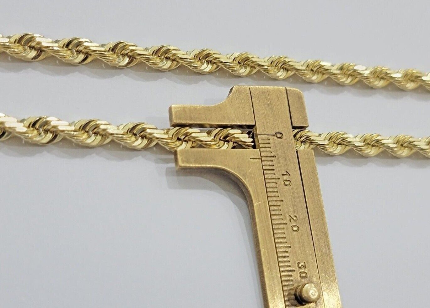 10k Gold Rope Chain Necklace 6mm 24 Inch SOLID Mens 10kt Yellow Gold Strong,REAL - Reva Jeweler