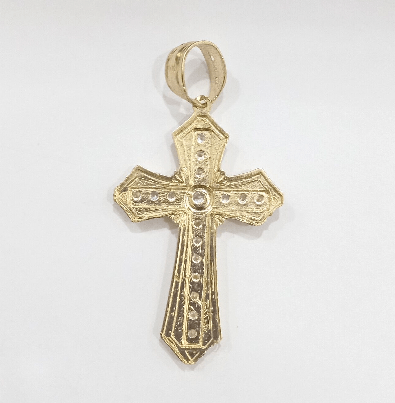 10k Gold Rope Chain Necklace & Cross Charm Pendant Set 28" inch 5mm, REAL 10kt - Reva Jeweler