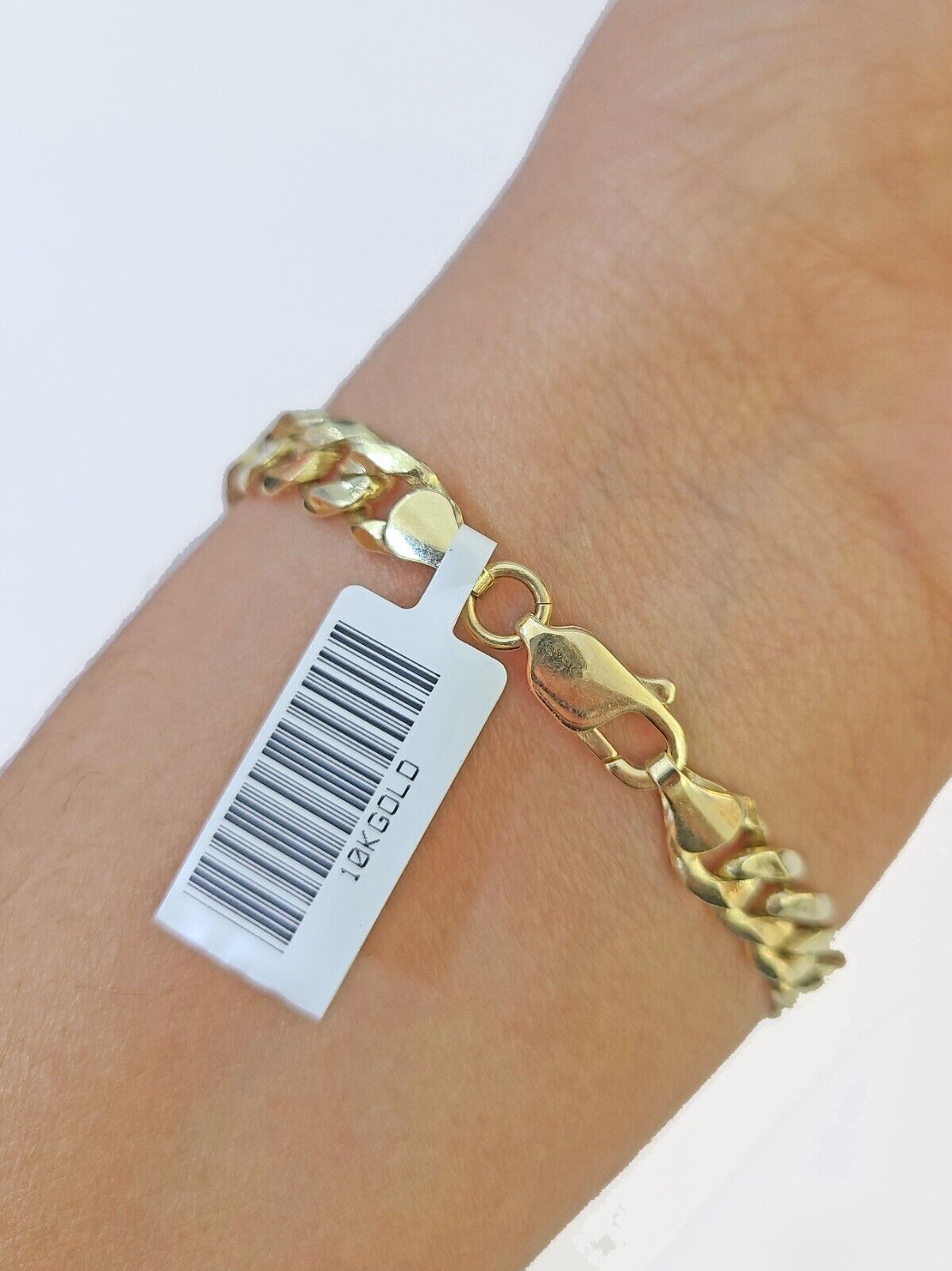 10k Gold St Lazaro Miami Cuban Bracelet Size 8" Inches 7mm 10kt Mens Ladies - Reva Jeweler