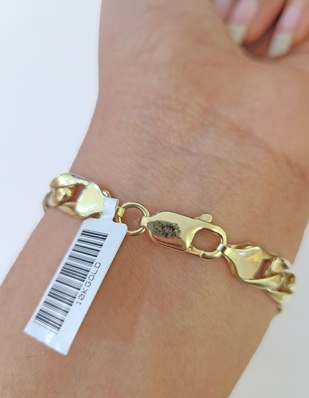 10k Gold St Lazaro Miami Cuban Bracelet Size 8" Inches 8mm 10kt Mens Ladies - Reva Jeweler