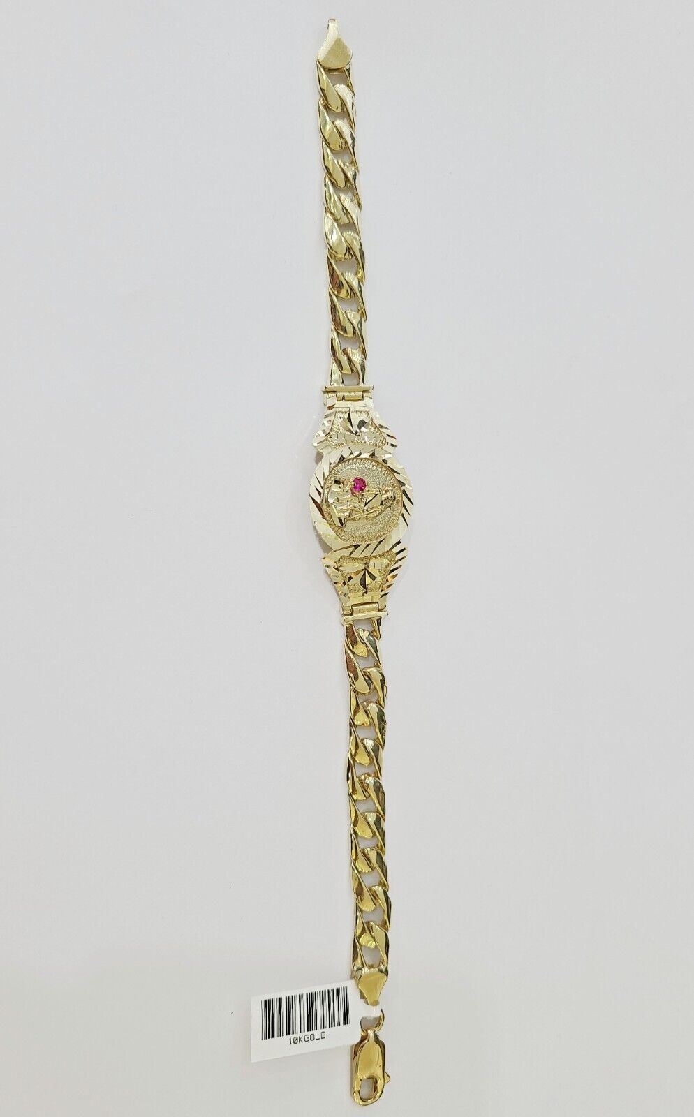 10k Gold St Lazaro Miami Cuban Bracelet Size 8" Inches 8mm 10kt Mens Ladies - Reva Jeweler