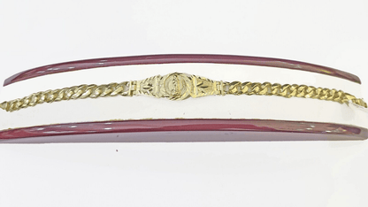 10k Gold Virgin Mary Miami Cuban Bracelet Size 8" Inches 7mm 10kt Mens Ladies - Reva Jeweler