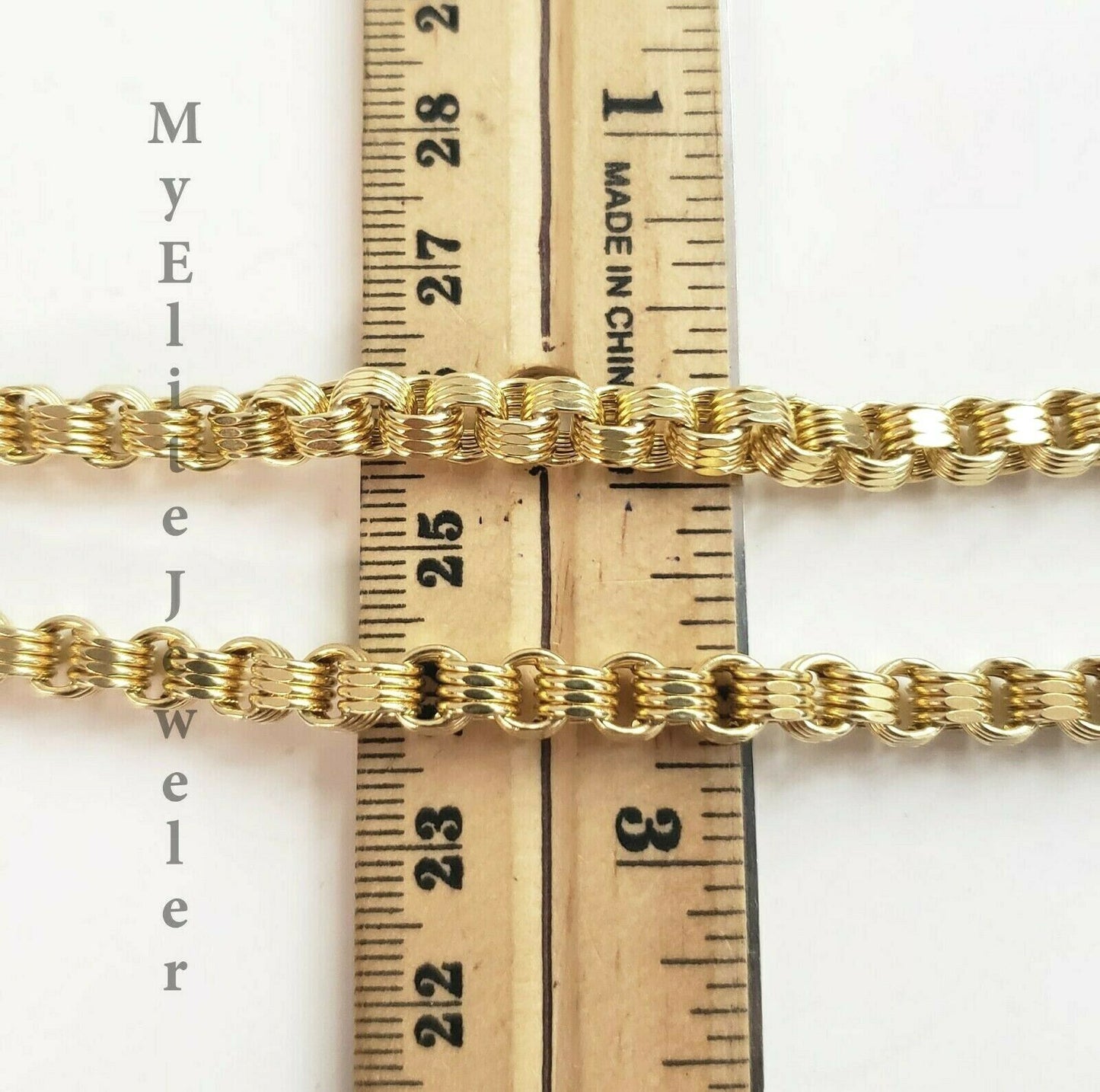 10K Ladies Men's Byzantine Chain Necklace Yellow Gold 5 mm 22 Inch Lobster Lock - Reva Jeweler