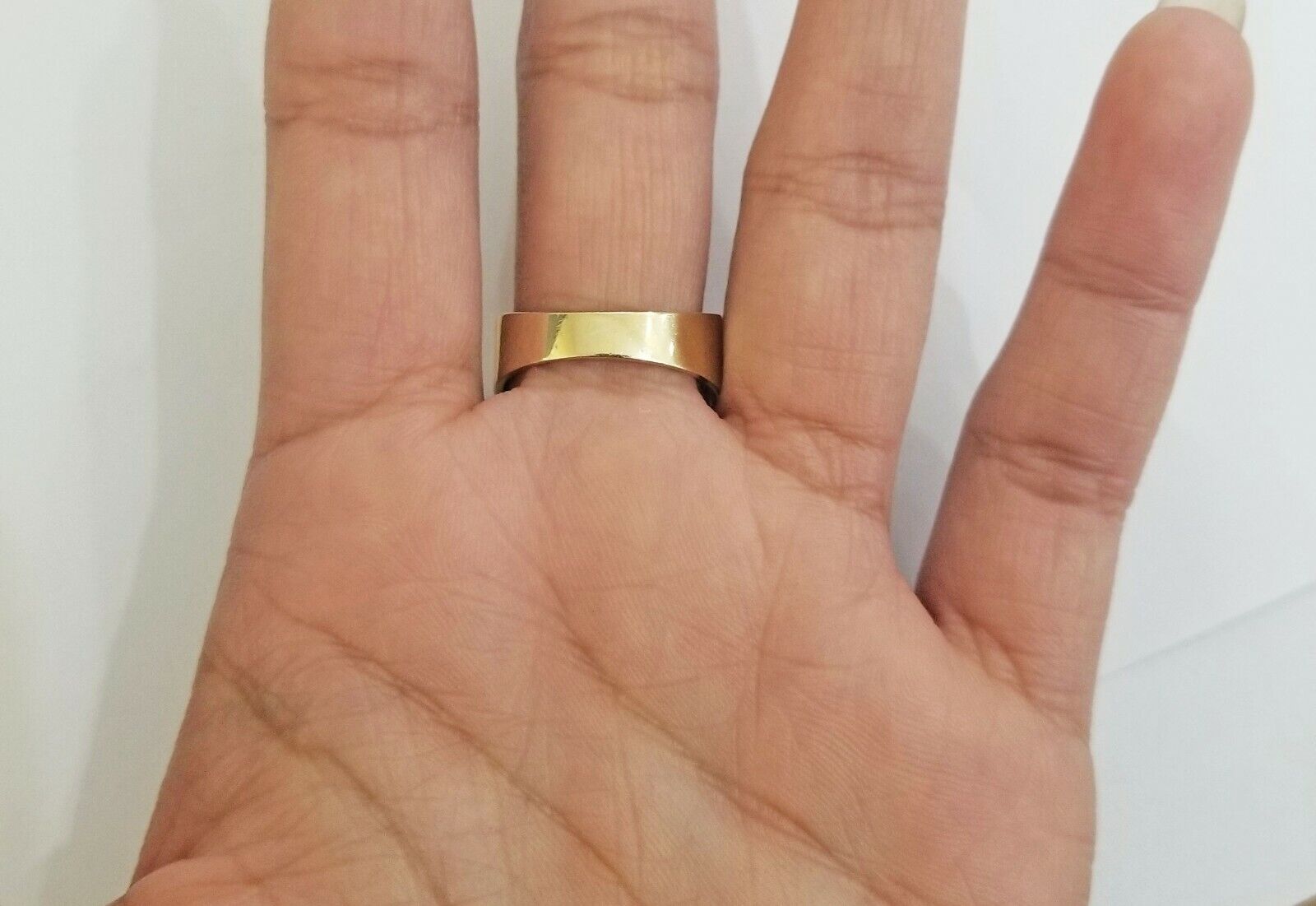 10k Men Yellow Gold prying hand Ring Sizable casual Square 10kt - Reva Jeweler