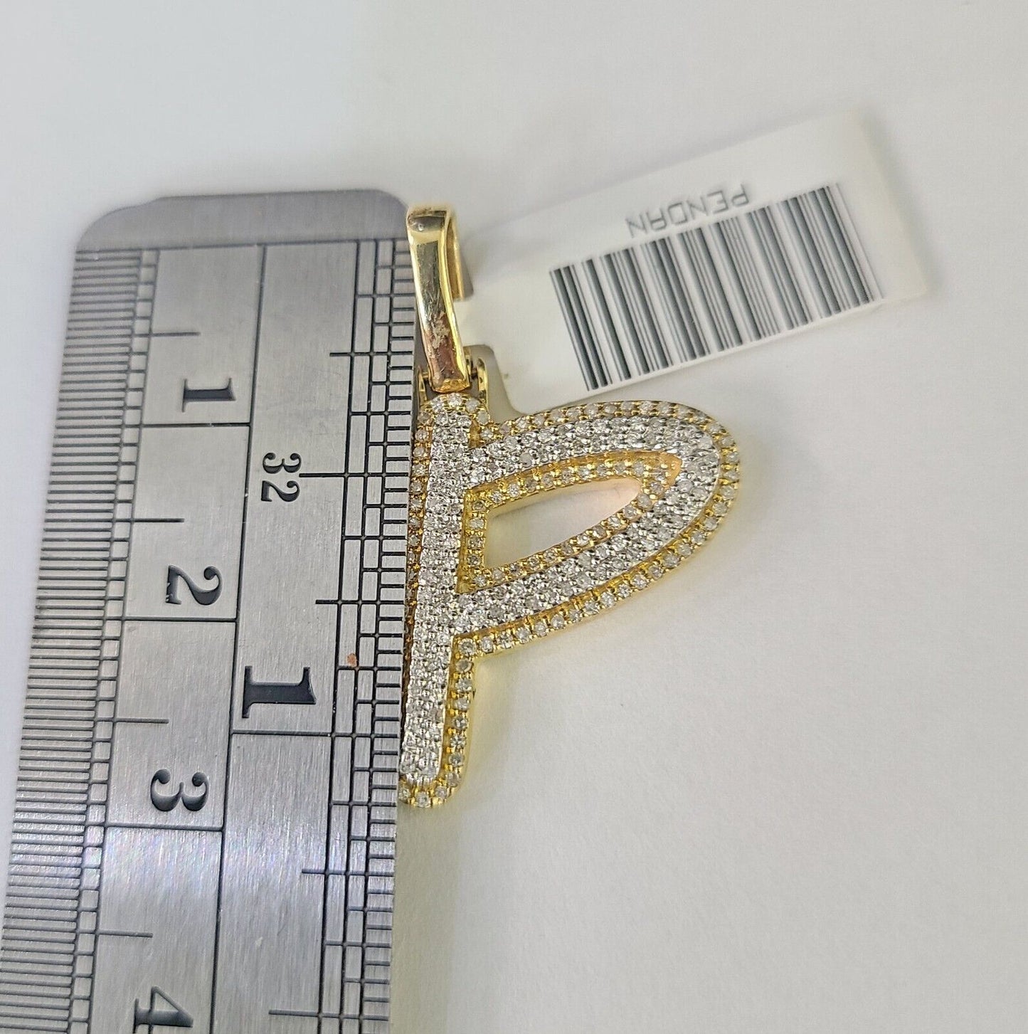 10k Miami Cuban Chain P Diamond Charm Set 4mm 18 - 26"Yellow Gold Necklace Pendant - GoldenlinQ
