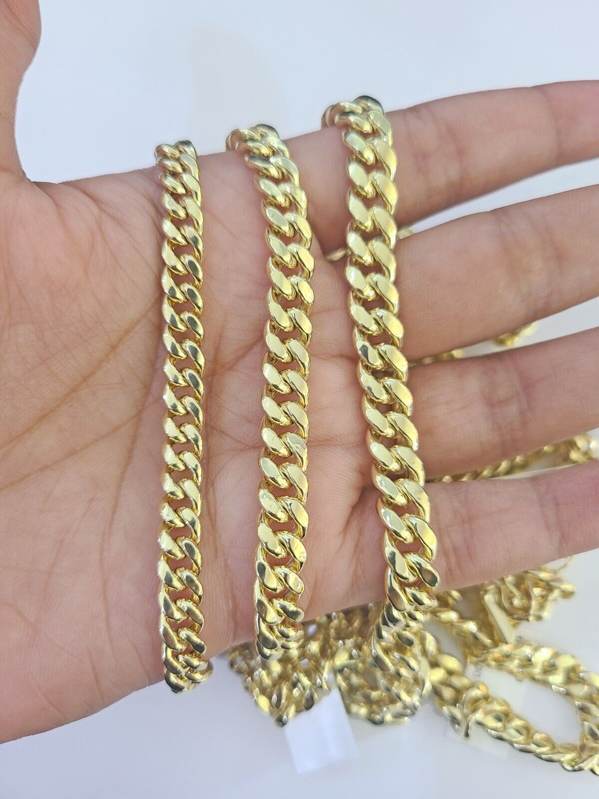 10k Miami Cuban Chain Yellow Gold Necklace 6mm - 8mm 20 - 30 Inches Real Men Women - GoldenlinQ