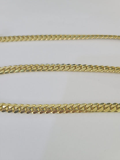 10k Miami Cuban Link Chain Necklace Solid Yellow Gold 6mm 18 - 26 Inches Real - GoldenlinQ