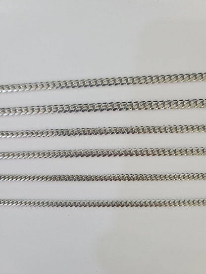 10k Miami Cuban Link Chain White Gold Necklace 18 - 26 Inches Real Men Women - GoldenlinQ