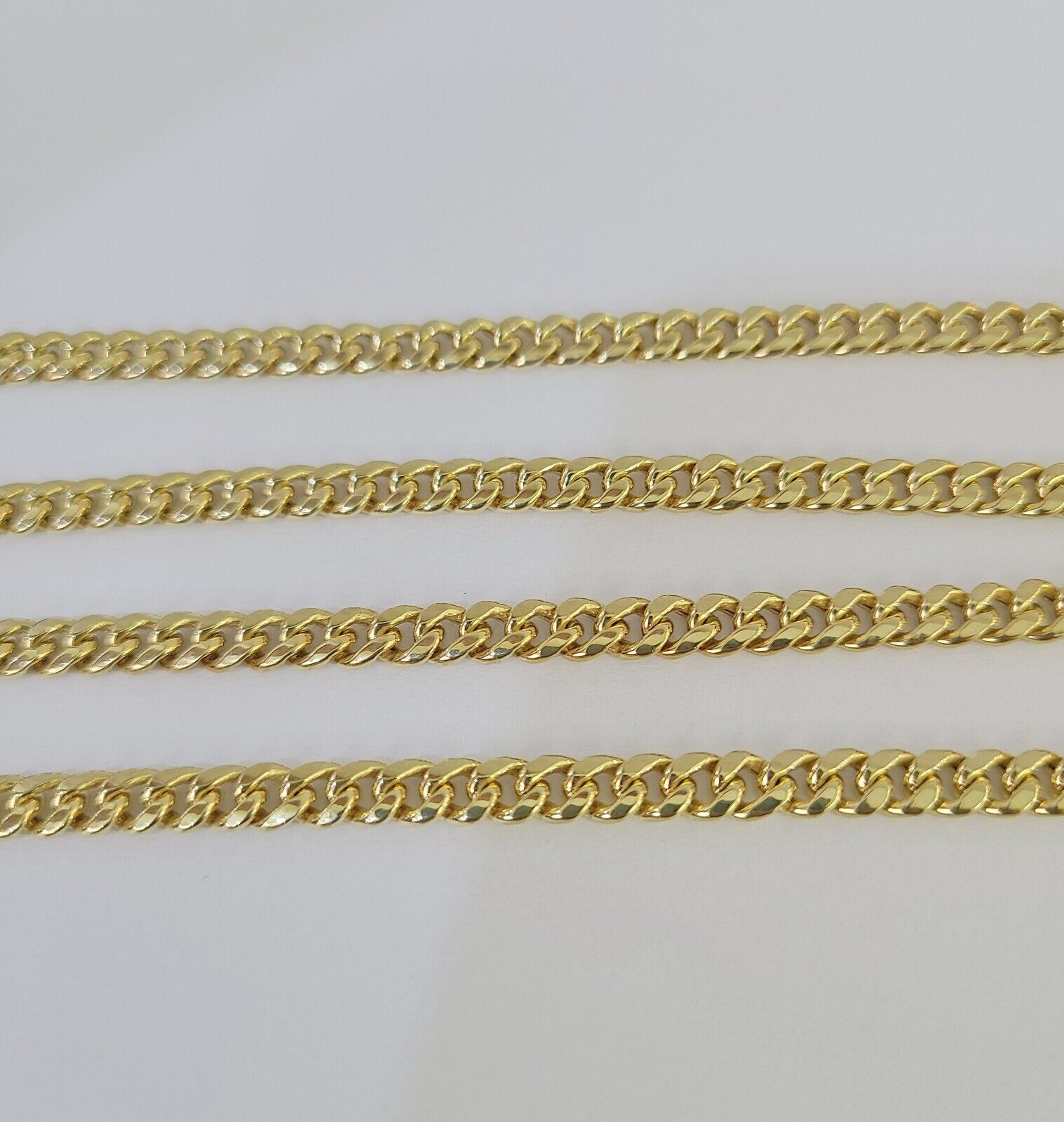 10k Miami Cuban Link Chain Yellow Gold 5mm Necklace 18 - 28 Inches Real - GoldenlinQ