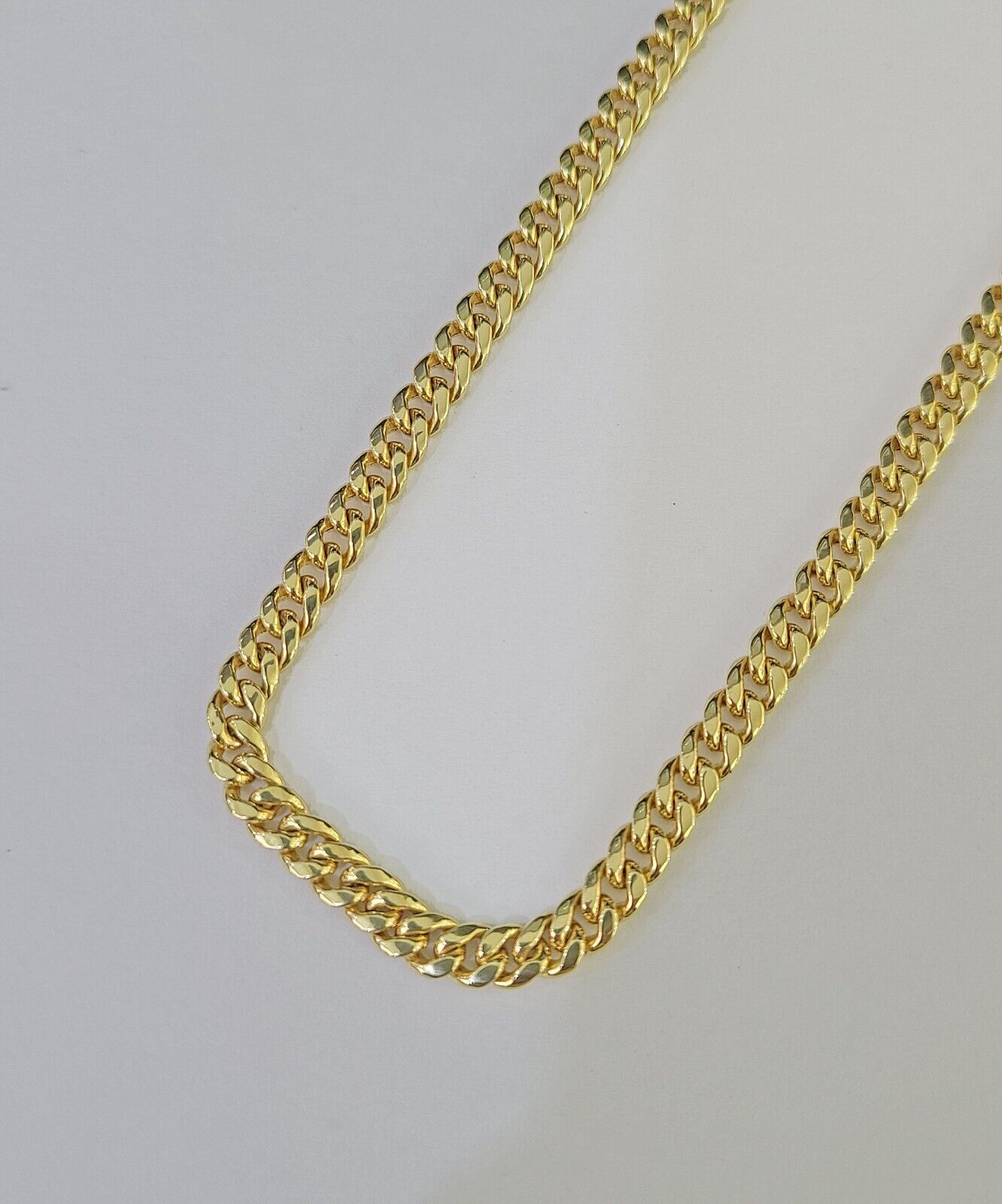 10k Miami Cuban Link Chain Yellow Gold 5mm Necklace 18 - 28 Inches Real - GoldenlinQ