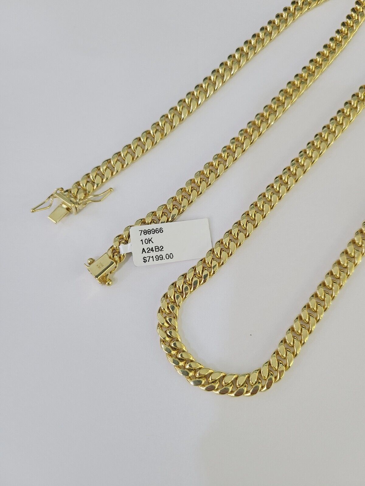 10k Miami Cuban Link Chain Yellow Gold 6mm Necklace 18 - 28 Inches Real - GoldenlinQ