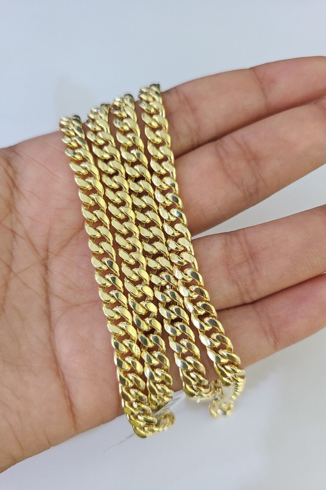 10k Miami Cuban Link Chain Yellow Gold 6mm Necklace 18 - 28 Inches Real - GoldenlinQ