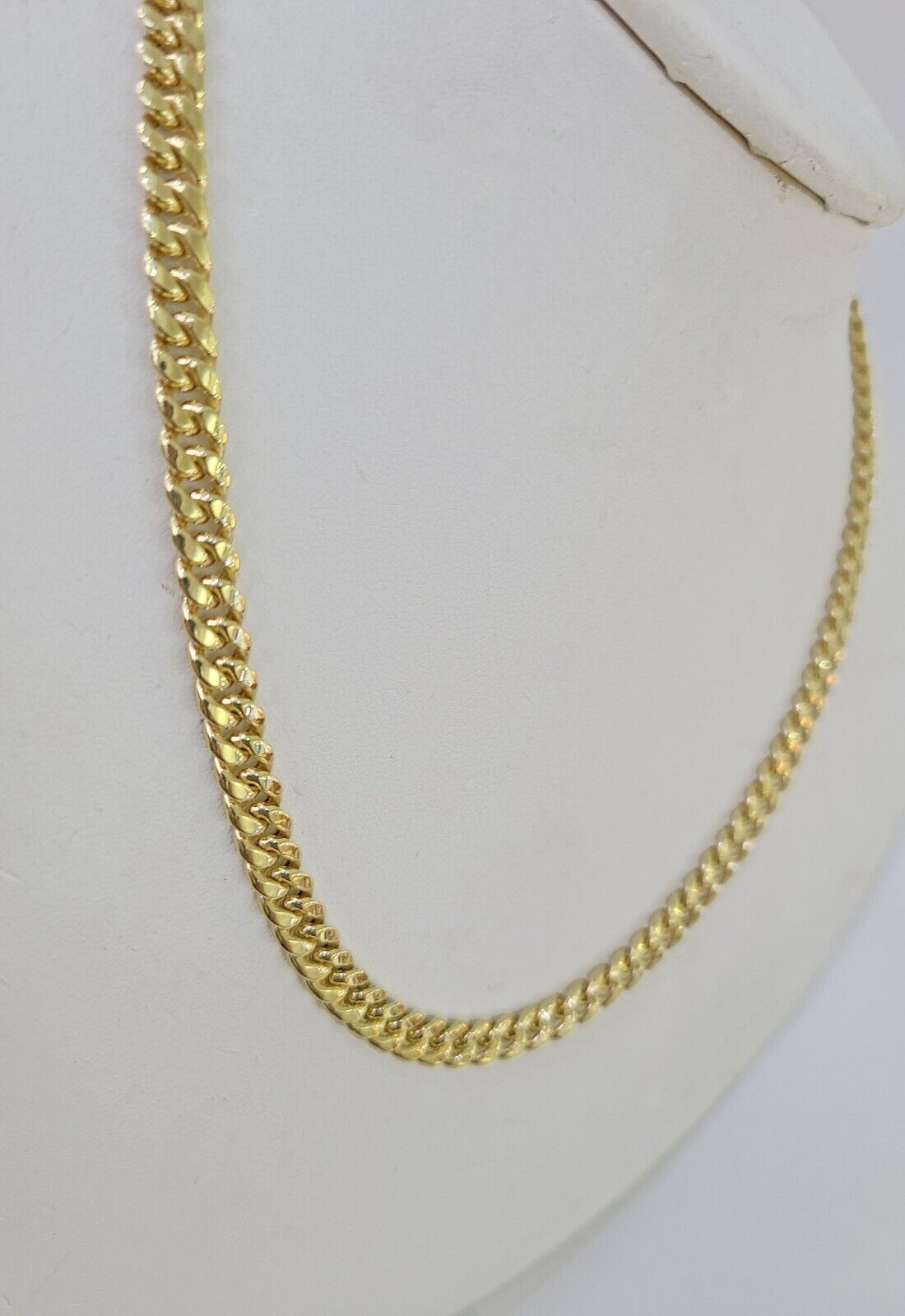 10k Miami Cuban Link Chain Yellow Gold 6mm Necklace 18 - 28 Inches Real - GoldenlinQ