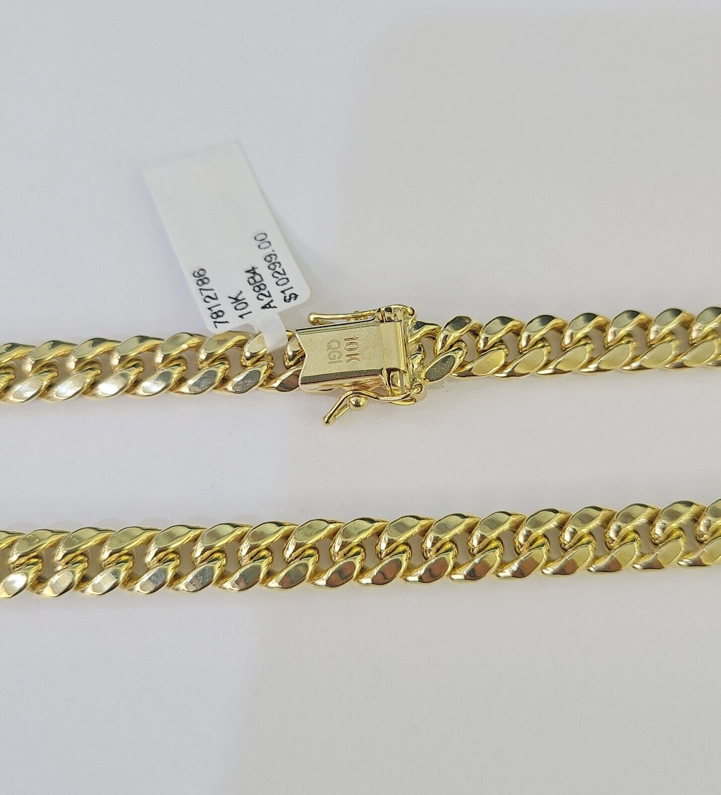 10k Miami Cuban Link Chain Yellow Gold 7mm Necklace 18 - 28 Inches Real - GoldenlinQ