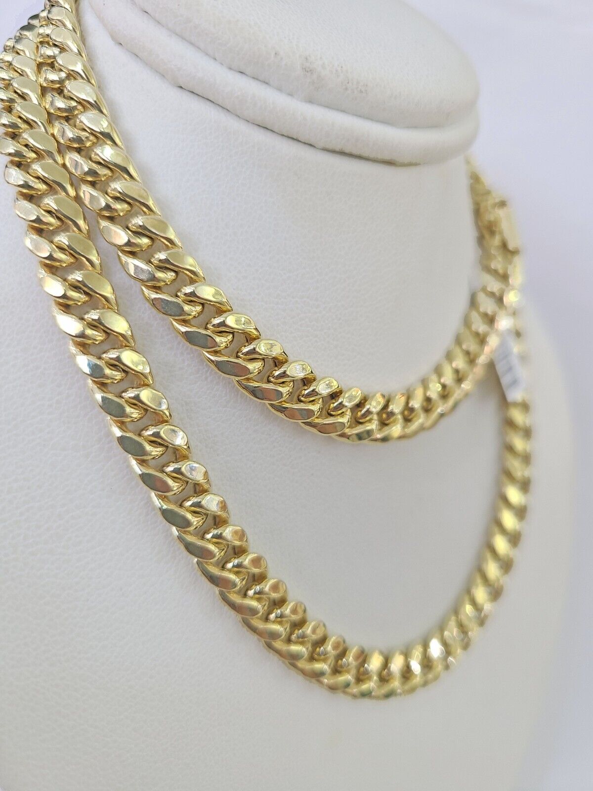 10k Miami Cuban Link Chain Yellow Gold 7mm Necklace 20 - 28 Inches Real - GoldenlinQ