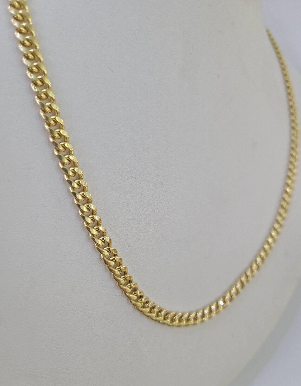 10K Miami Cuban Link Chain Yellow Gold Real 5mm 24 inch Necklace - GoldenlinQ