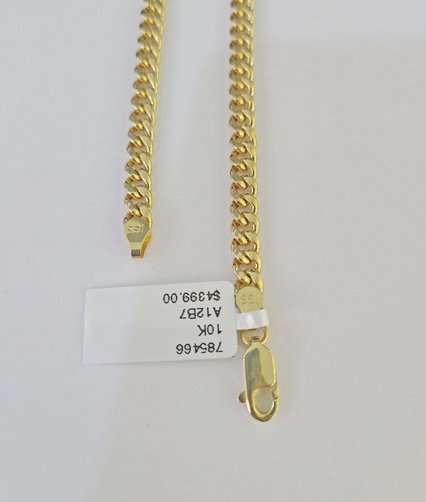 10K Miami Cuban Link Chain Yellow Gold Real 5mm 24 inch Necklace - GoldenlinQ