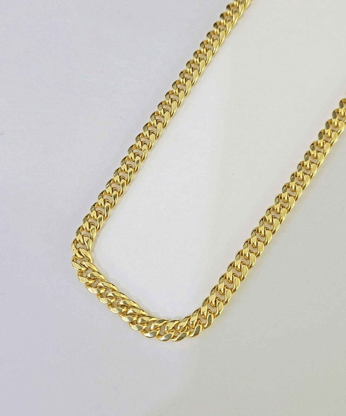 10K Miami Cuban Link Chain Yellow Gold Real 5mm 24 inch Necklace - GoldenlinQ
