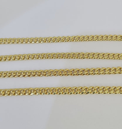 10K Miami Cuban Link Chain Yellow Gold Real 5mm 24 inch Necklace - GoldenlinQ