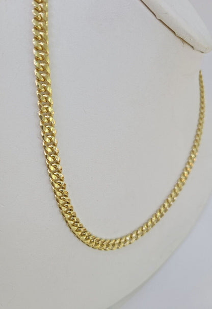 10K Miami Cuban Link Chain Yellow Gold Real 6mm 26 inch Necklace - GoldenlinQ