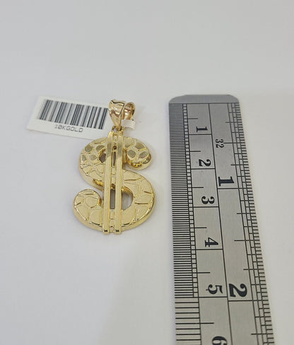 10k Milano Rope Chain Dollar Charm Necklace SET 3mm 18" 20" 22" 24" - GoldenlinQ