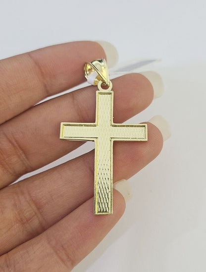 10k Milano Rope Chain Jesus Cross Charm Necklace SET 3mm 18" 20" 22" 24" - GoldenlinQ