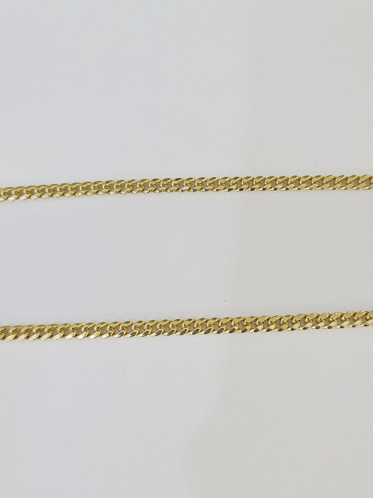 10k Nugget Cross Charm Miami Cuban Chain 4mm 22 inch SET Yellow Gold - Reva Jeweler