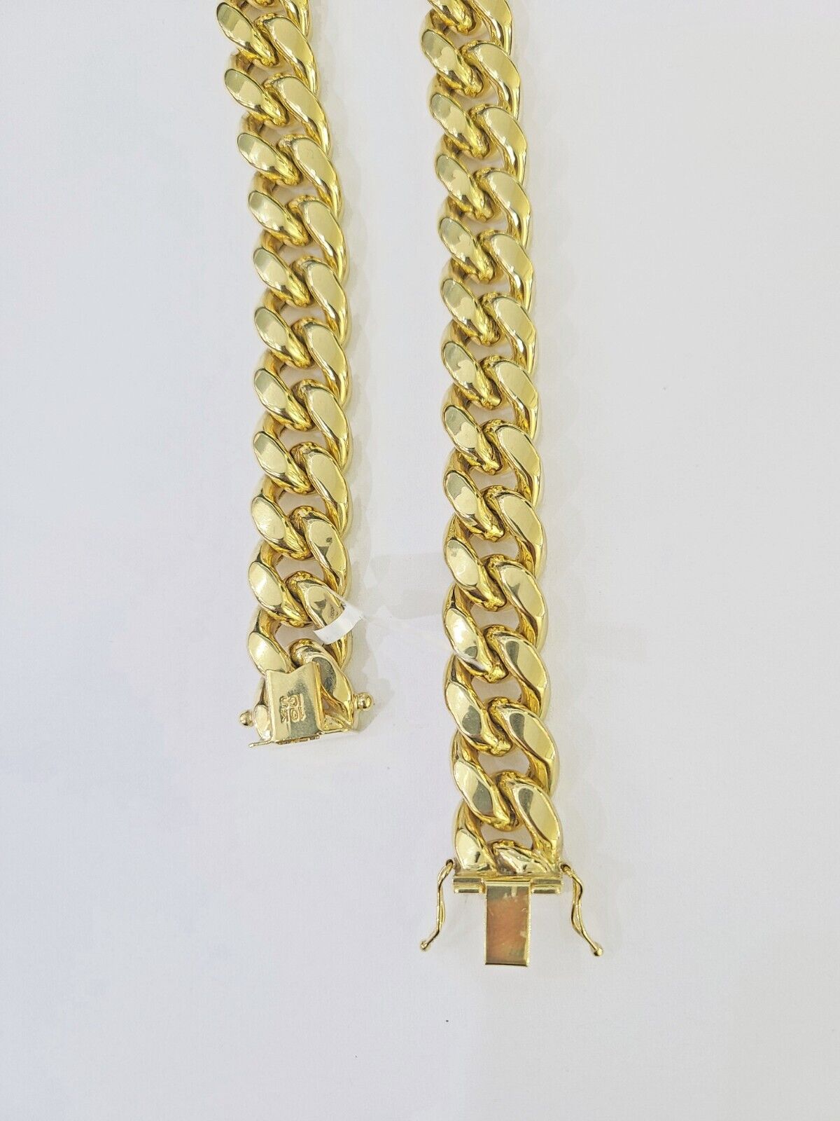 10k Real Miami Cuban Royal Link Chain 24 inch 13mm Genuine Yellow Genuine - Reva Jeweler