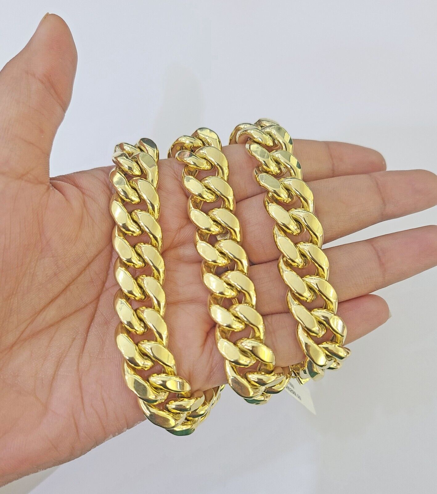 10k Real Miami Cuban Royal Link Chain 24 inch 13mm Genuine Yellow Genuine - Reva Jeweler