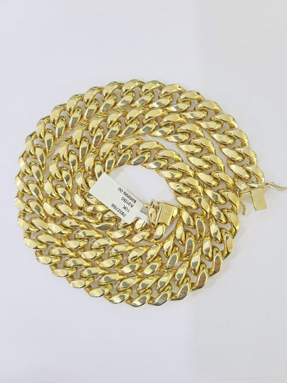 10k Real Miami Cuban Royal Link Chain 24 inch 13mm Genuine Yellow Genuine - Reva Jeweler