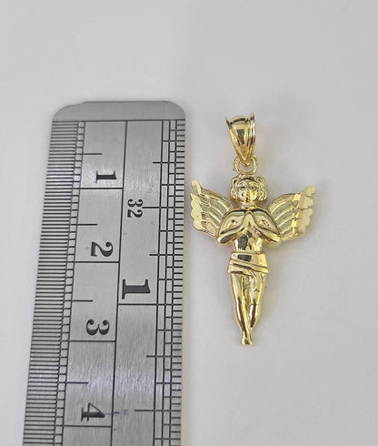 10K Real Praying Hands Charm Pendant Yellow Gold Genuine - GoldenlinQ