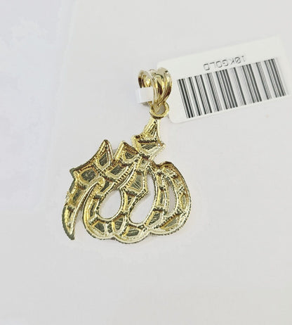 10K Real Yellow Gold Allah Charm Pendant Gold 10k - Reva Jeweler