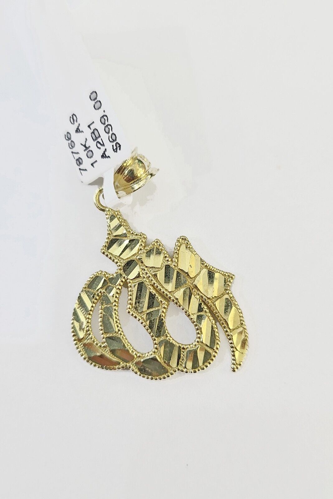 10K Real Yellow Gold Allah Charm Pendant Gold 10k - Reva Jeweler