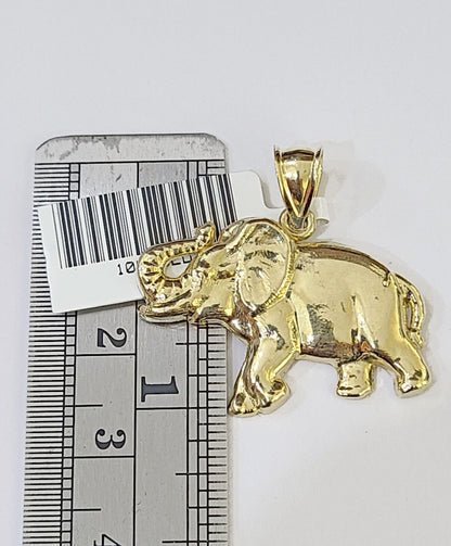 10K Real Yellow Gold Elephant Charm Pendant Gold 10k - Reva Jeweler