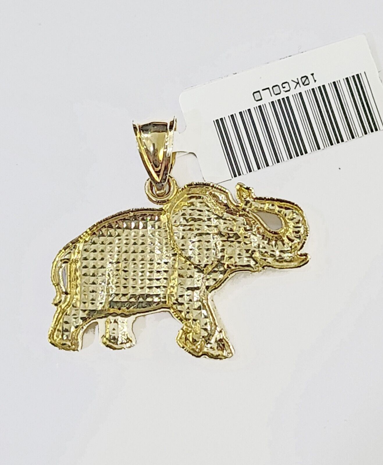 10K Real Yellow Gold Elephant Charm Pendant Gold 10k - Reva Jeweler