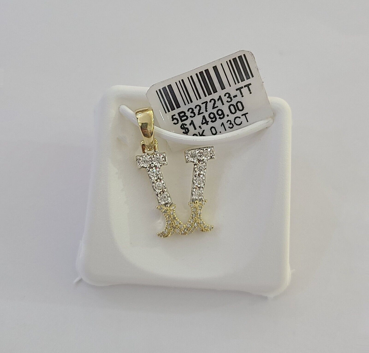 10k Real Yellow Gold Genuine Diamond Initial A - Z Alphabet Charm Letters Pendent - Reva Jeweler